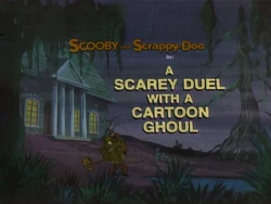 A Scarey Duel With a Cartoon Ghoul card