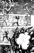 Toriko hitting Starjun with Leg Boomerang and Cannon Fork