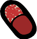 Pill Spotted-Red Red Ground