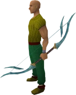 Crystal bow equipped