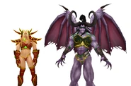 Illidan and Kael'thas in Sylvanas Alxstrasza Ysera Armor