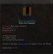 Mark of damnation