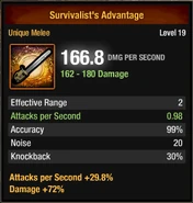 Survivalist's Advantages