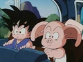 Goku and Oolong in a car