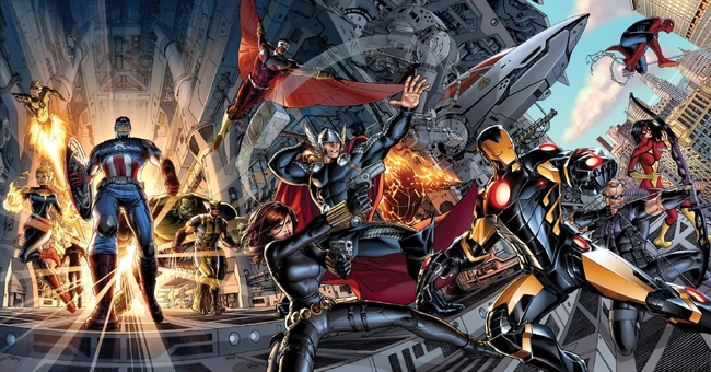 Avengers Vol 5 1, 2 and 3 textless covers connected