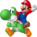 Mario riding Yoshi