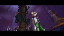 Galdon about to swallow fox