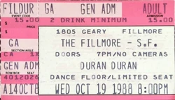 ANDY TAYLOR DURAN DURAN ticket 1
