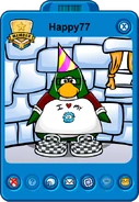 Happy77 Player Card Puffle Party 2013
