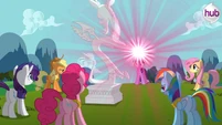 Promotional main ponies about to free Discord S3E10