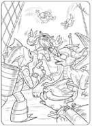 Spyro, Gill Grunt, Zap cornering Grimslobber