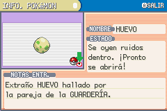 Pokerus curado en Huevo en Pokemon RFHV
