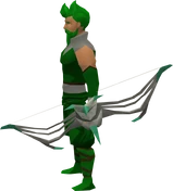 Sagittarian longbow equipped