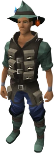 Fishing outfit equipped