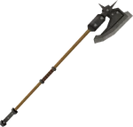 Iron halberd detail