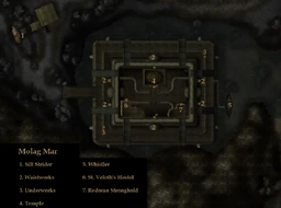 TES3 Morrowind - Molag Mar locations map
