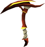 Gilded dragon pickaxe detail