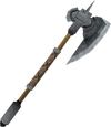 Steel halberd detail