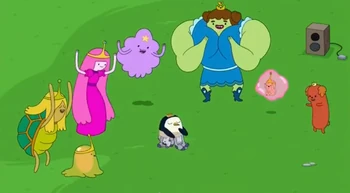 S5 e18 Gunter dancing with the princesses