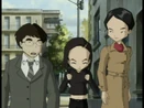 Exploration Yumi walking with her parents image 1