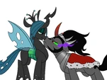 Queen Chrysalis and King Sombra by artist-mickeymonster