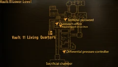 Vault 11 lower level loc map