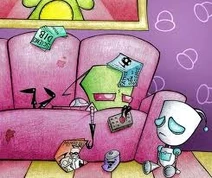 Zim on couch "Mopiness of Doom"