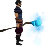 Staff of water equipped