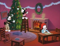 Wakko writes his letter to Santa