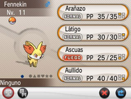 Lista movimientos Fennekin