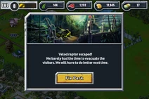 Velociraptor escaped