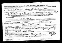 U.S. World War II Draft Registration Card 1942 for Emil August Schneider