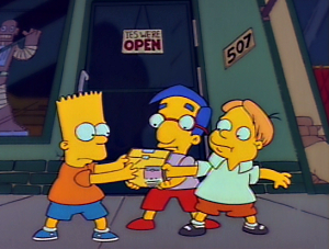 Bart and lisa cutting milhouses dick Bart and lisa cutting milhouses dick