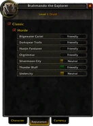 Character window-Reputation tab