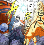 O ataque de Obito entre o Time de Naruto