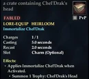 A crate containing Chel'Drak's head