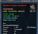 Polished Granite Tomahawk