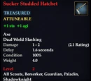 Sucker Studded Hatchet