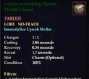 A crate containing Gynok Moltar's head