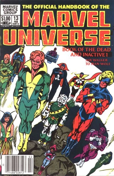 Television Production Handbook on Official Handbook Of The Marvel Universe Vol 1 13 Marvel Comics