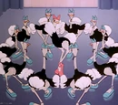 Characters in ballet slippers