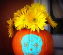 Spooky Pumpkin Vase with Stencil 201