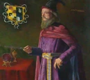 Pink-faced Hogwarts Headmaster
