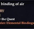 Elemental binding of air