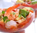 Spicy Shrimp Cocktail with Tomato and Cilantro