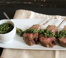 Barbeque Rack of Lamb with Mint