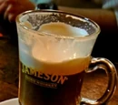 Irish coffee cocktail