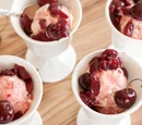 Cherries Jubilee with Vanilla Frozen Yogurt