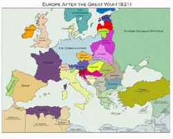 The borders of europe were deeply changed by the war