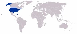 This location map shows all 50 States (The Contiguous 47, Alaska, Hawaii and Cuba)